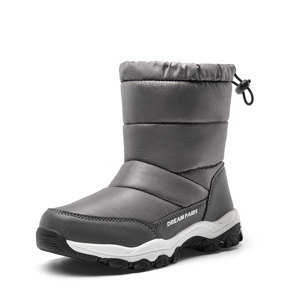 Waterproof Kids Snow Boots - DARK GRAY -  0